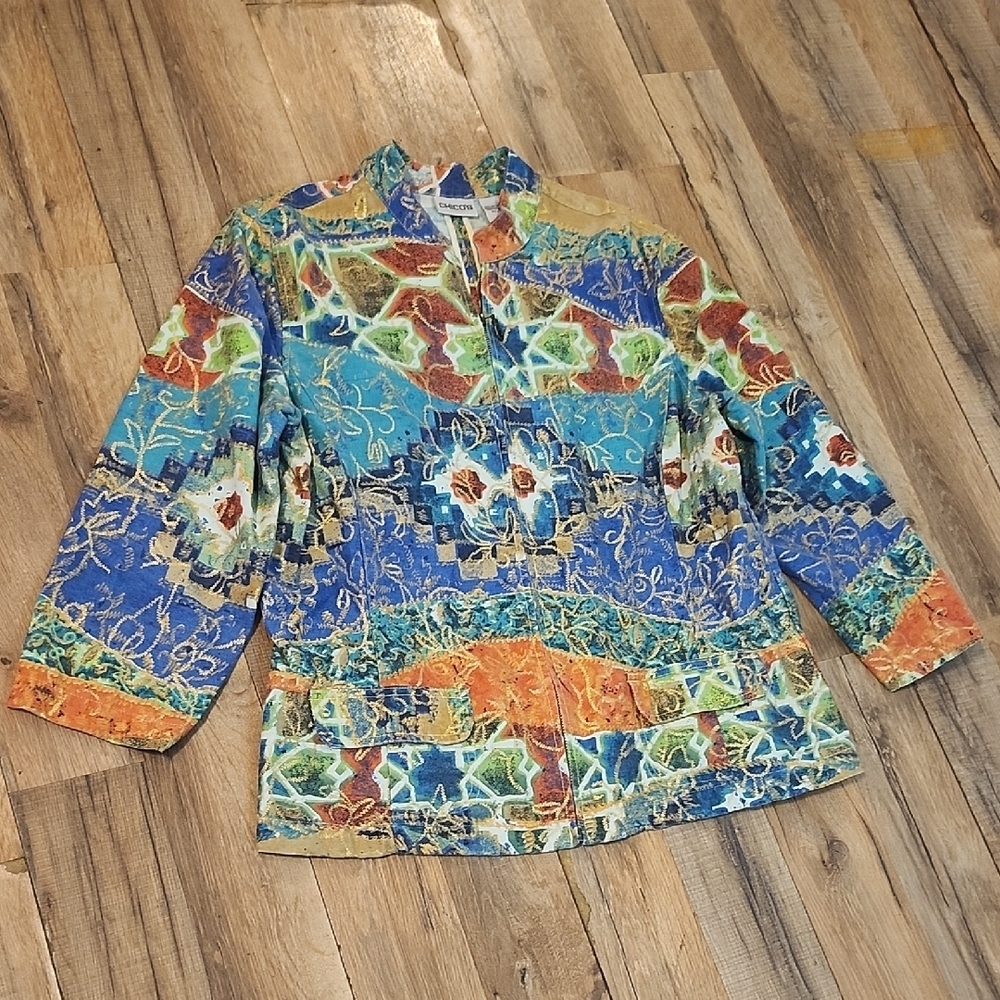 Chico's Artistic Multicolor Jacket
